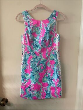 Lilly Pulitzer Mila Shift Dress Lobsters In Love Size 2